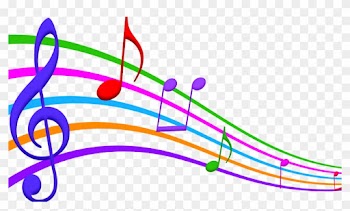 Musical Note Staff Color Clip Art - Color Music Notes Clipart Transparent