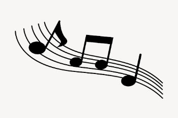 Musical notes collage element, black | Free PSD - rawpixel