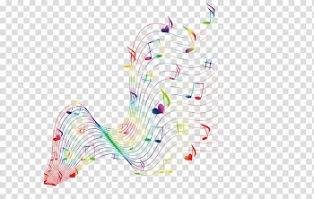 Musical notes illustration, Graphic design Musical note Illustration, Color music notes transparent background PNG clipart