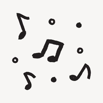 Musical notes sticker, black doodle | Free Icons - rawpixel