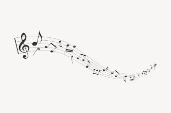 Musical notes sticker, black illustration | Free PSD - rawpixel