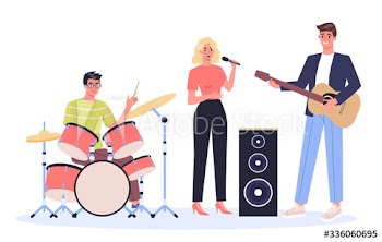 Musicians performing a show or concert