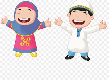 Muslim Cartoon Child Illustration - Muslim students 