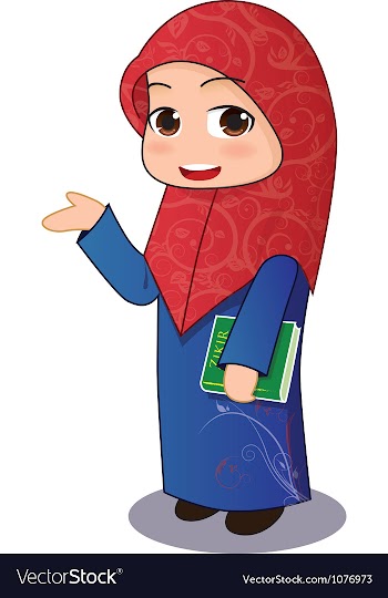 Muslim Girl Chibi vector image