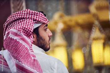muslim man praying inside the mosque