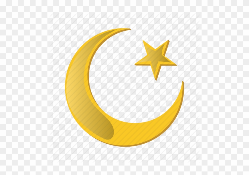 Muslim Moon Clipart Star And Crescent Symbols Of Islam - Star And Moon Cartoon