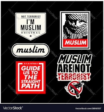 Muslim pride stickers vector image