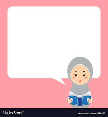 muslim read quran with text bubbles