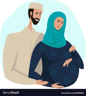 muslim young family expecting a baby