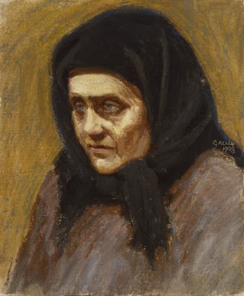 Mustahuivinen nainen, 1903, by Akseli | Free Photo - rawpixel