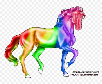 Mustang Mane Pony Stallion Rainbow - Unicorns Of Love 