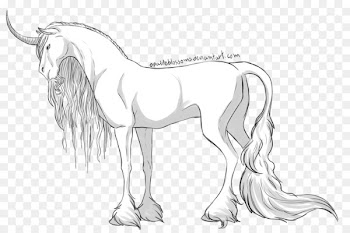 Mustang Pony Drawing Pack animal Sketch - Shaded 