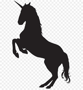 Mustang Pony Mane Stallion Dog - Unicorn Silhouette PNG Clip Art Image 