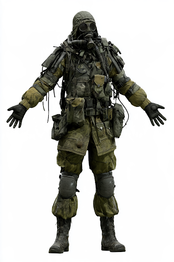 Mutated Chernobyl Soldier in T-Pose