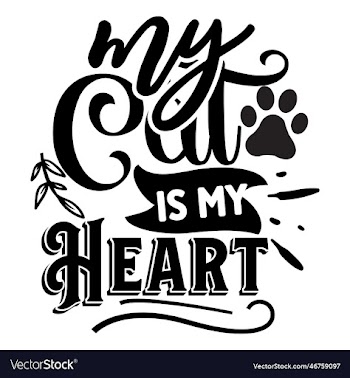 my cat is my heart svg cat svg design