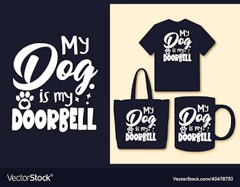 my dog is doorbell typography dog t shirt