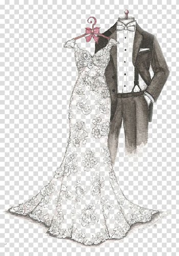 My Dreamlines Wedding Dress Sketch Gift, Dresses, white floral wedding dress transparent background PNG clipart