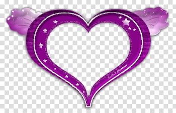 My heart flies to you, purple heart illustration transparent background PNG clipart