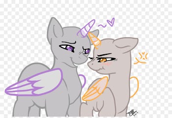 My Little Pony couple Winged unicorn Animal - things like holding hands 