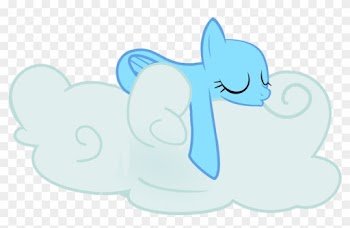 My Little Pony Pegasus Base With Hair - Pegasus On Cloud Base