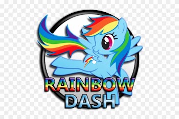 My Little Pony Rainbow Logo For Kids - Rainbow Dash In Words