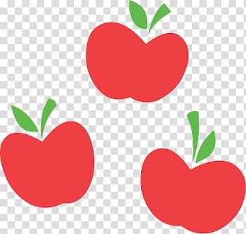 My Little Pony, three red apple fruits transparent background PNG clipart