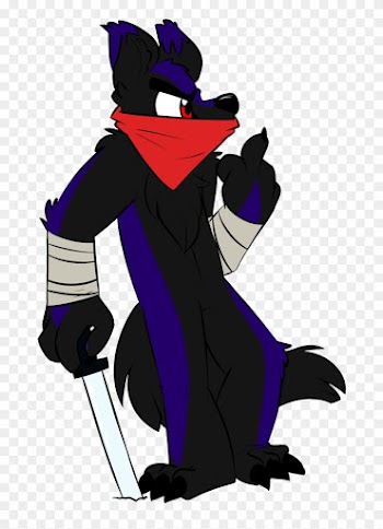 My Oc Jackass The Ninja Wolf By Mr123spiky - Cartoon