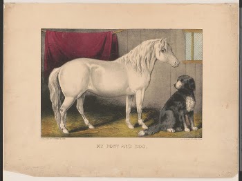 My pony and dog between 1856 | Free Photo - rawpixel