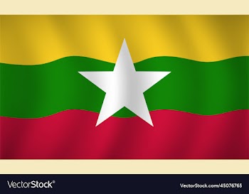 myanmar flag background