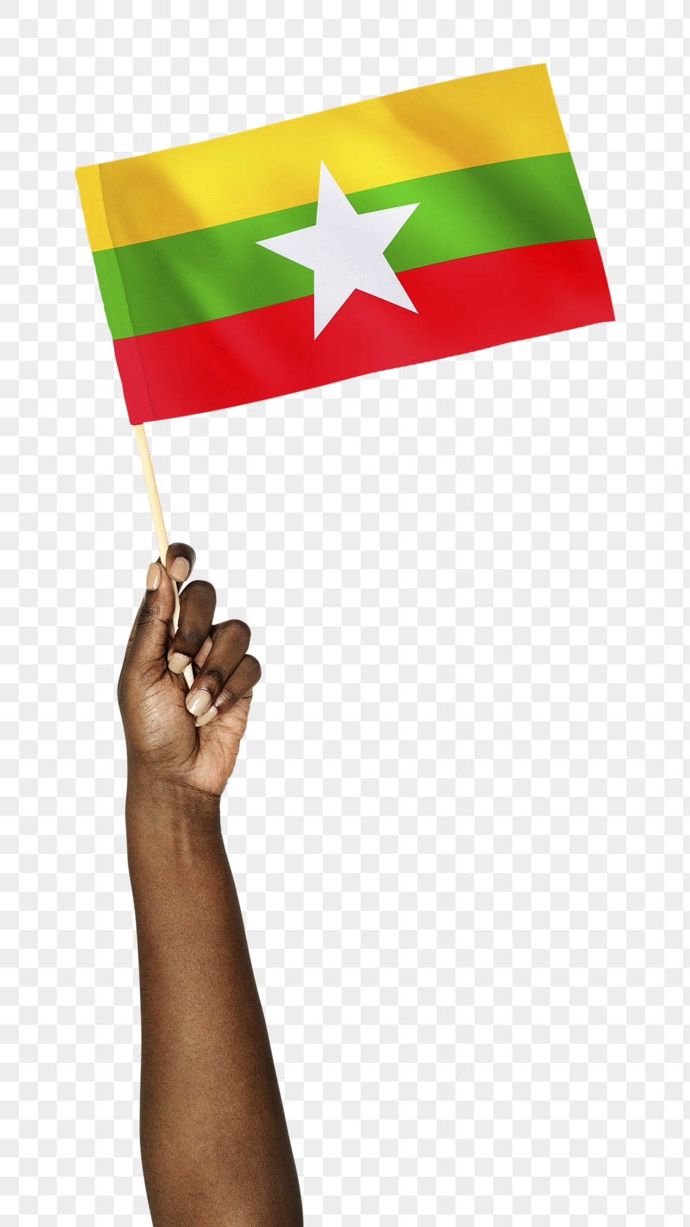 Myanmar's flag png in black | Free PNG - rawpixel
