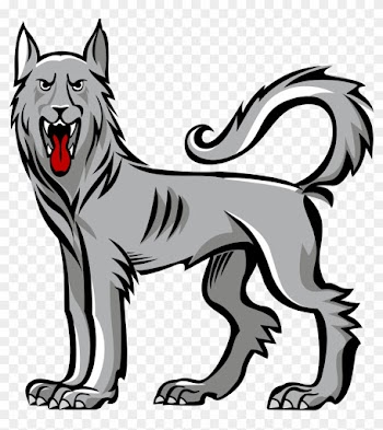 Myblazoncom - Heraldic Wolf Statant