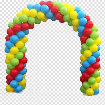 Mylar balloon Arch Party Birthday, column transparent background PNG clipart