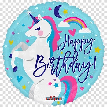 Mylar balloon Birthday Party Toy balloon, unicorn birthday transparent background PNG clipart