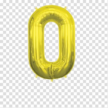 Mylar balloon Gold Number Helium, balloon transparent background PNG clipart