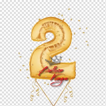 Mylar balloon Gold Number Party, balloon transparent background PNG clipart