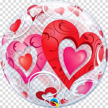 Mylar balloon Hearts Bubble wrap Valentine's Day, balloon transparent background PNG clipart