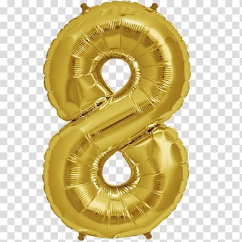 Mylar balloon Party BoPET Gold, 80th transparent background PNG clipart