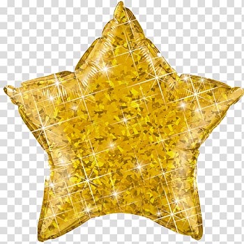 Mylar balloon Party Gold Gas balloon, gold stars transparent background PNG clipart