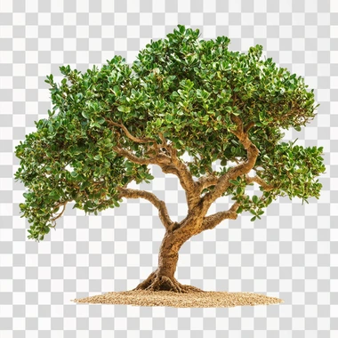 myrrh tree on a white background