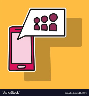 Myspace social network sticker icon vector image