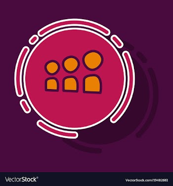 Myspace social network sticker icon vector image