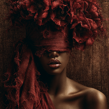 Mysterious Elegance: Portrait of a Black Woman in Chiaroscuro Light