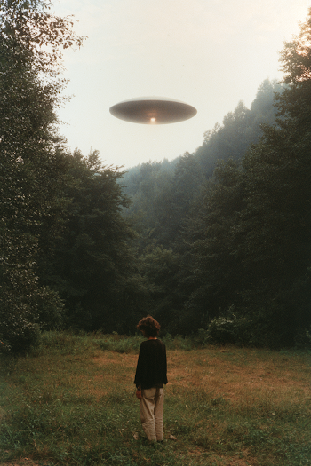 Mysterious Encounter: UFO Over Persian Landscape