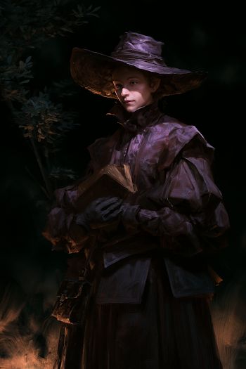 Mysterious Figure in Dark Attire