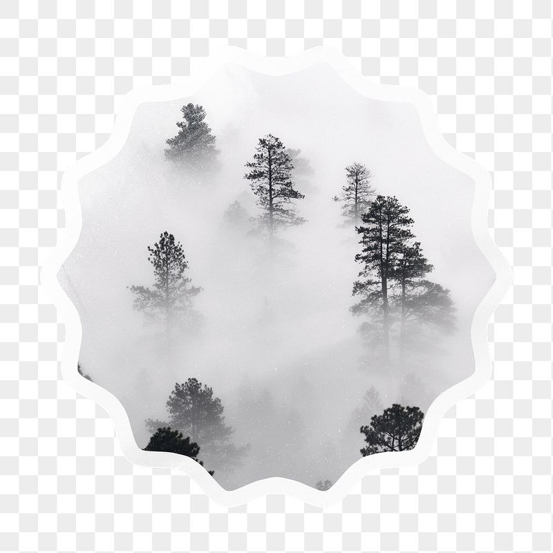 Mysterious forest png starburst badge | Free PNG - rawpixel