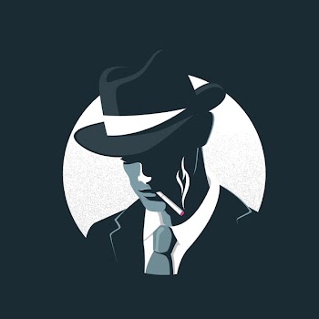 Mysterious gangster character Free Vector