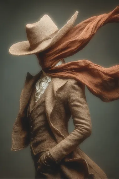 Mysterious Incognito Figure in Western Attire Mysterious Incognito Figure in Western Attire