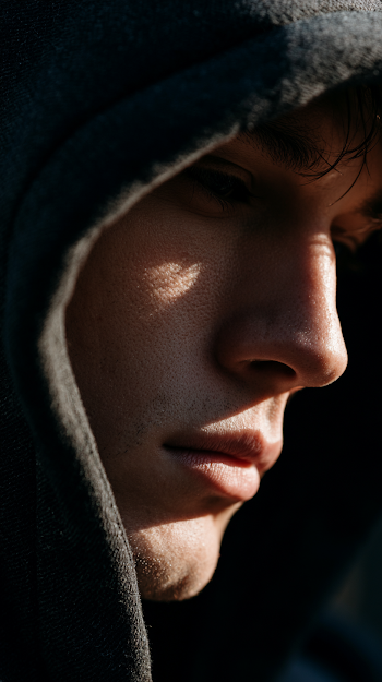 Mysterious Modern Man in Shadows