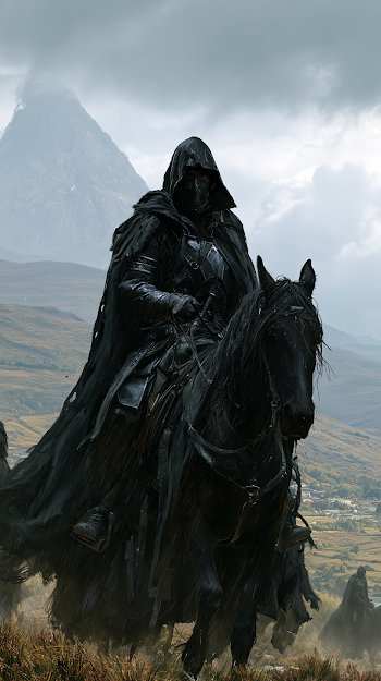Mysterious Warrior on Horseback