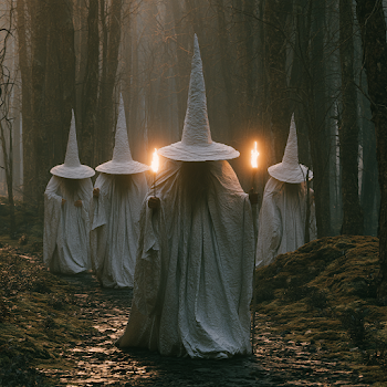 Mysterious Wizards in Enchanted Forest